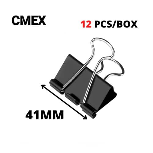 Binder Clip / Black Paper Clip / Double Clip ( 25mm, 32mm, 41mm, 51mm)- (12 pcs/box) - Image 3