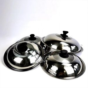 30/32/34/36/38/40CM Stainless Steel Wok Cover/Wok Cover Lid/Pan Cover/Lid/Glass Wok Cover/Kuali Penutup