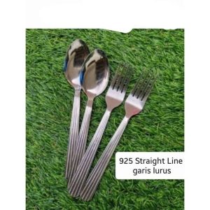 Stainless Steel Spoon Fork 1015/1014 Sudu Garfu Normal Thick Economy 12pcs Set Cutlery Utensils