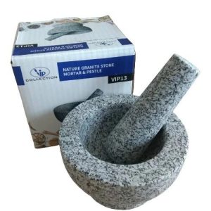 VIPP13 Nature Granite Stone Mortar & Pastle 13