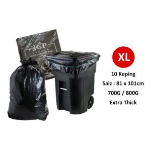 JCP Garbage Bag | Garbage Bag Thick Saiz 81cm x 110cm 700gm 8pcs