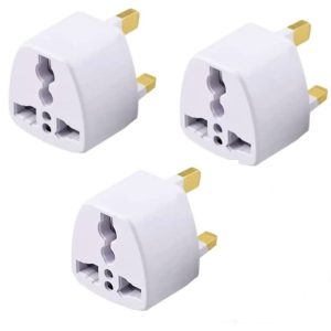 Universal Plug Converter / Travel Adapter International Multi EU UK AU US to UK 3 pin plug