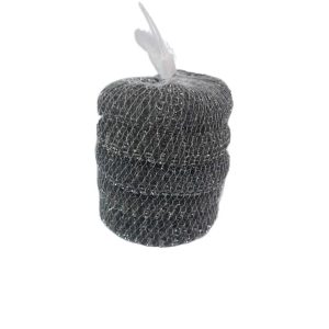 5pcs Stainless Steel Scourer Scrubber Steel Wire Ball Dish Bowl Pot Scouring Brush Kitchen Scour