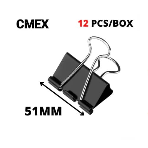 Binder Clip / Black Paper Clip / Double Clip ( 25mm, 32mm, 41mm, 51mm)- (12 pcs/box) - Image 4