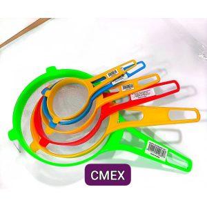 Multi Purpose Plastic Fine Mesh Strainer Colander Flour Sieve With Handle Juice And Tea Strainer Penapis Teh Kopi