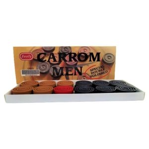 Carrom Men (Plastic Coins) - Box Of 24pcs
