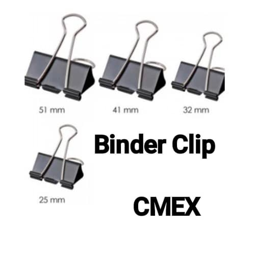 Binder Clip / Black Paper Clip / Double Clip ( 25mm, 32mm, 41mm, 51mm)- (12 pcs/box) - Image 2